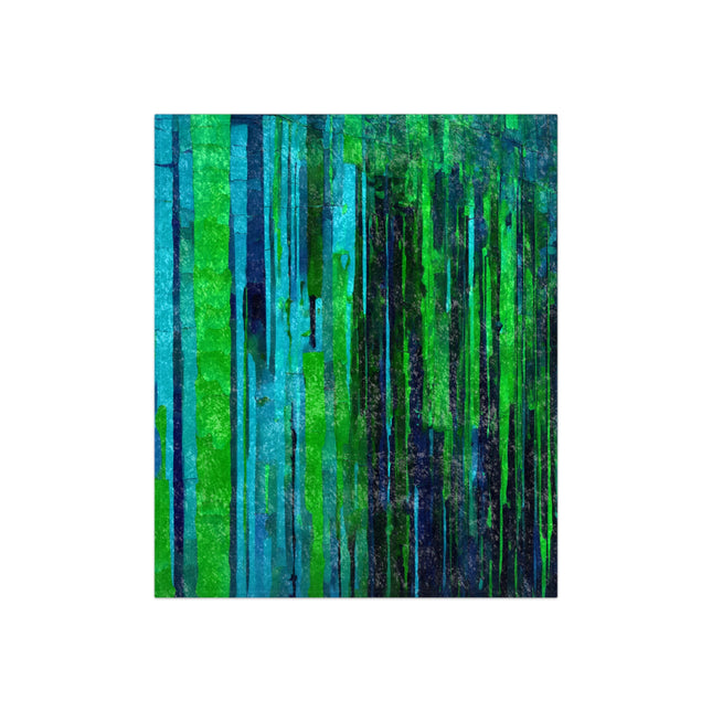 Striped Blue Green 50" x 60" Crushed Velvet Blanket