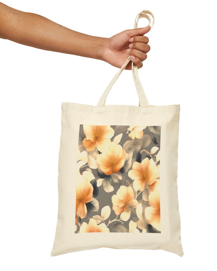 Soft Blossom Floral Bunch Cotton Canvas Tote Bag