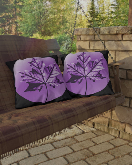 Purple Maple Leaf 20" x 20" Outdoor Pillow