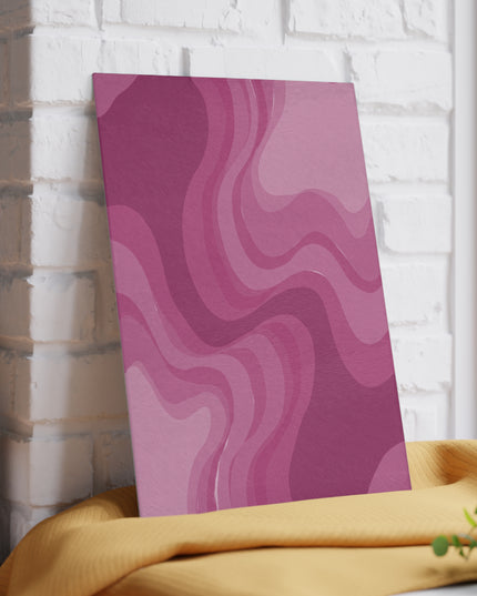 Pinky Mauve Wavey 8" x 11" Glass Cutting Board