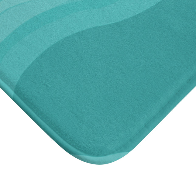 Tif Green Wavey 34" x 21" Bath Mat