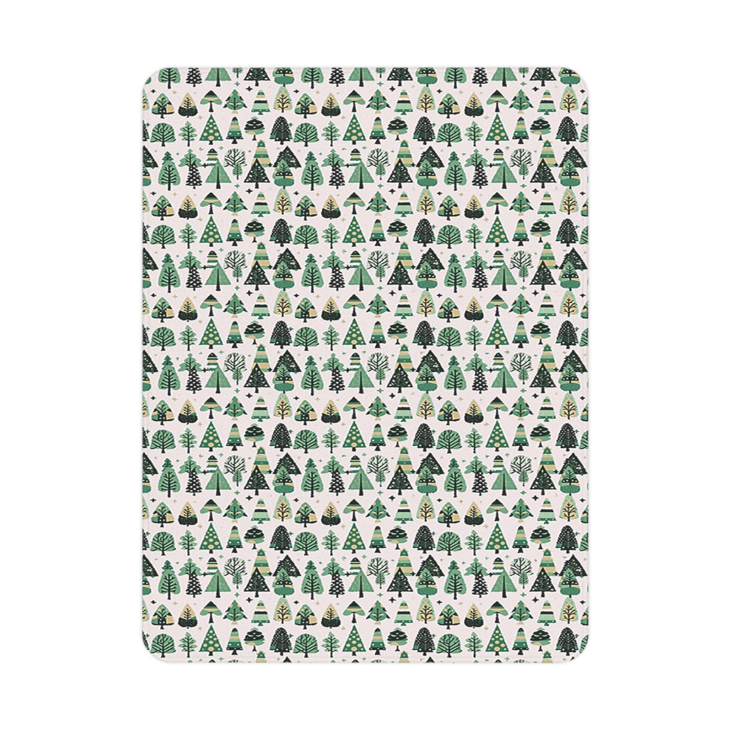 Mini Vintage Green Trees Toddler Blanket, 30" x 40"