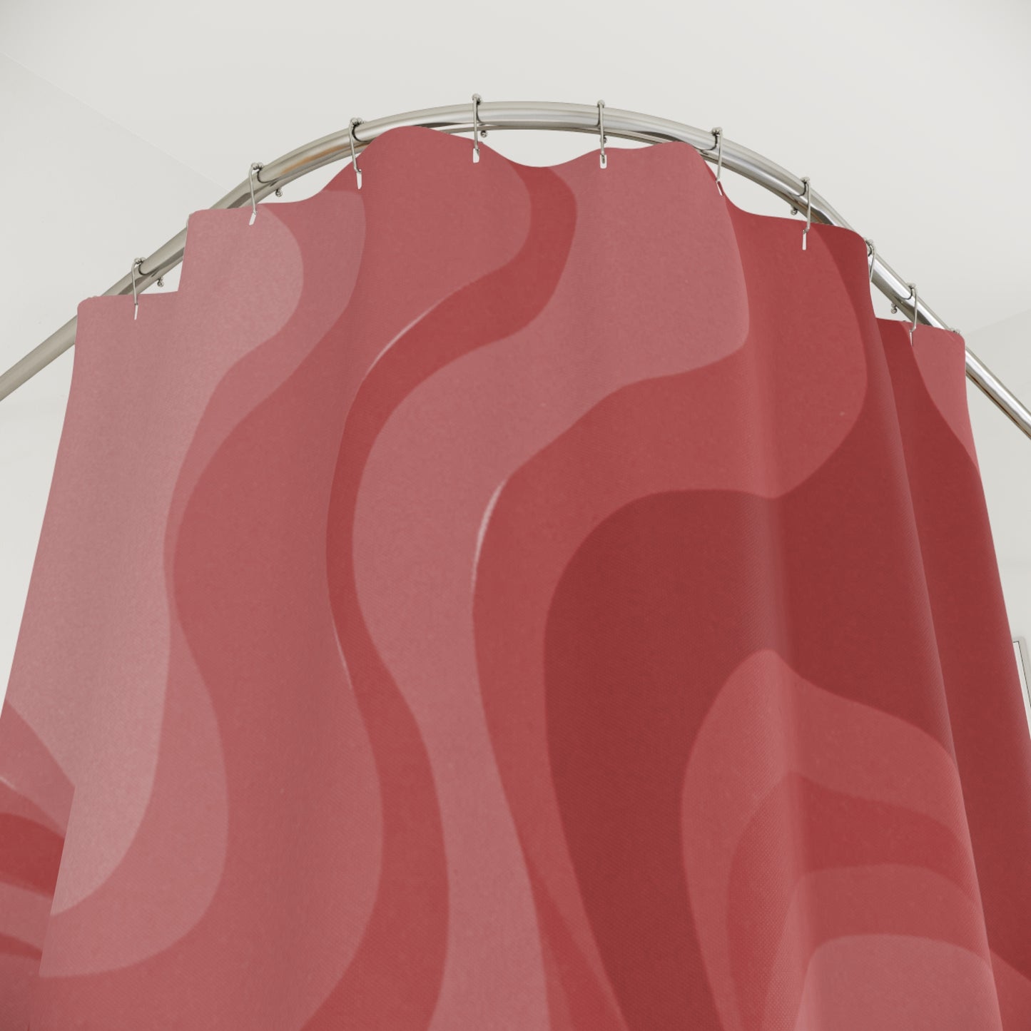 Power Red Wavey Shower Curtains, 71" x 74"