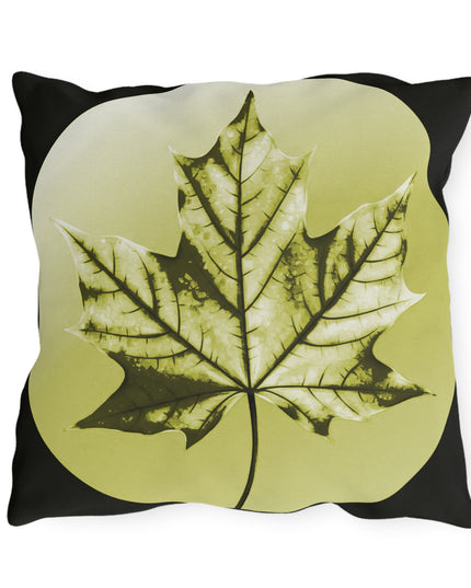 Lemongrass Maple Leaf 18" x 18" Outdoor Pillow