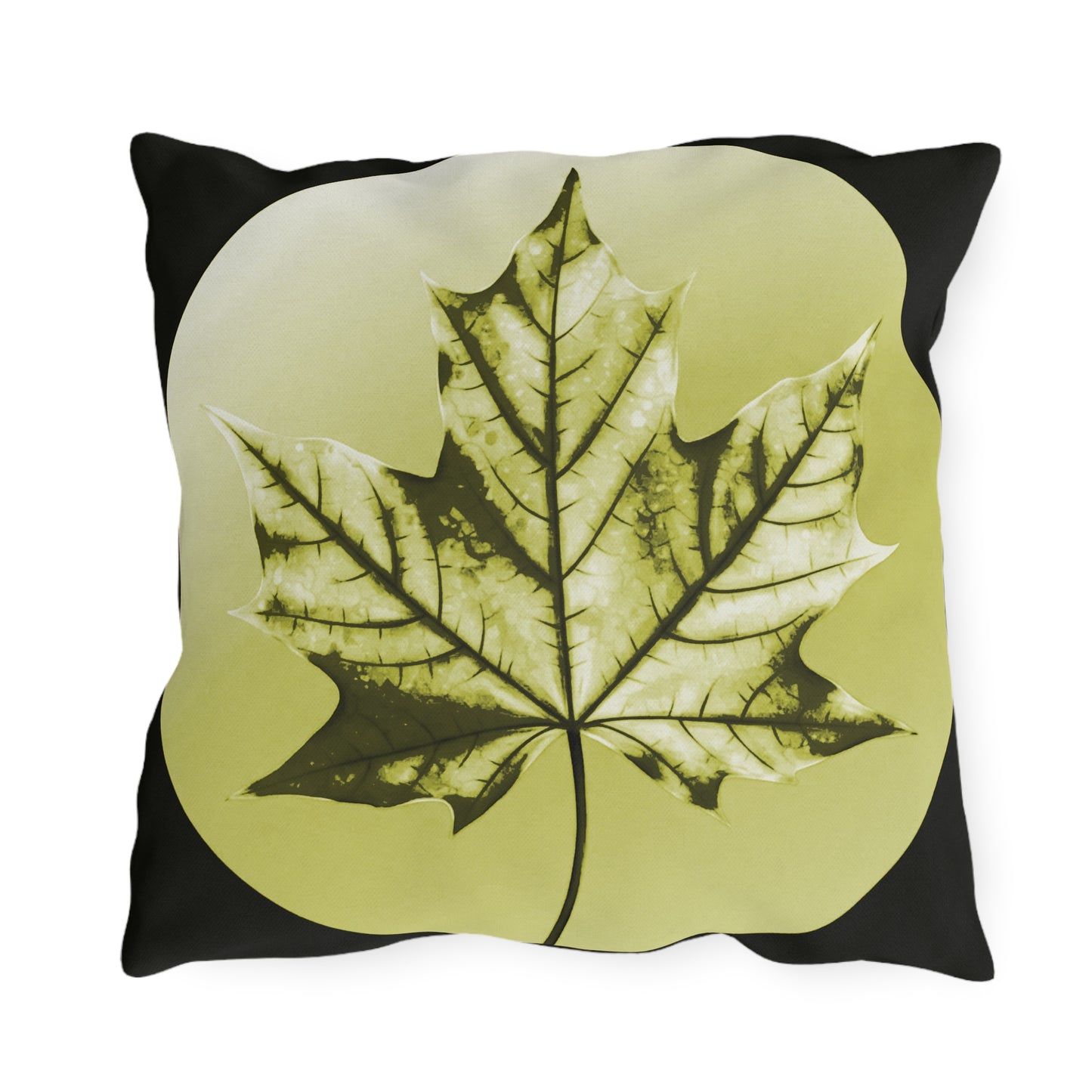 Lemongrass Maple Leaf 18" x 18" Outdoor Pillow