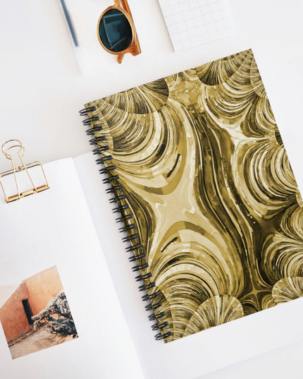 Uzi Spiral Light Brown Spiral Notebook - Ruled Line, 6" x 8", 118 pages