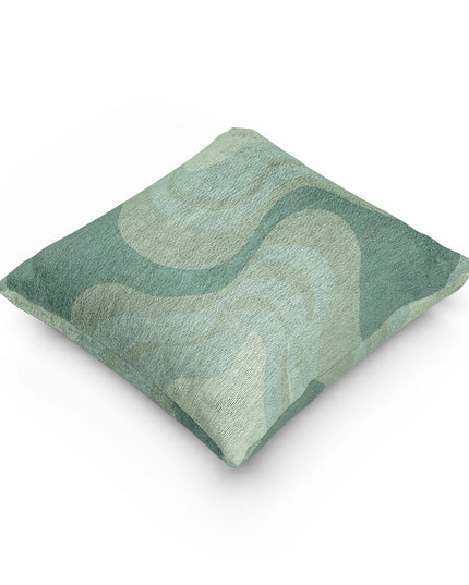 Mint Green Wavey Woven Pillow, 17" x 18"
