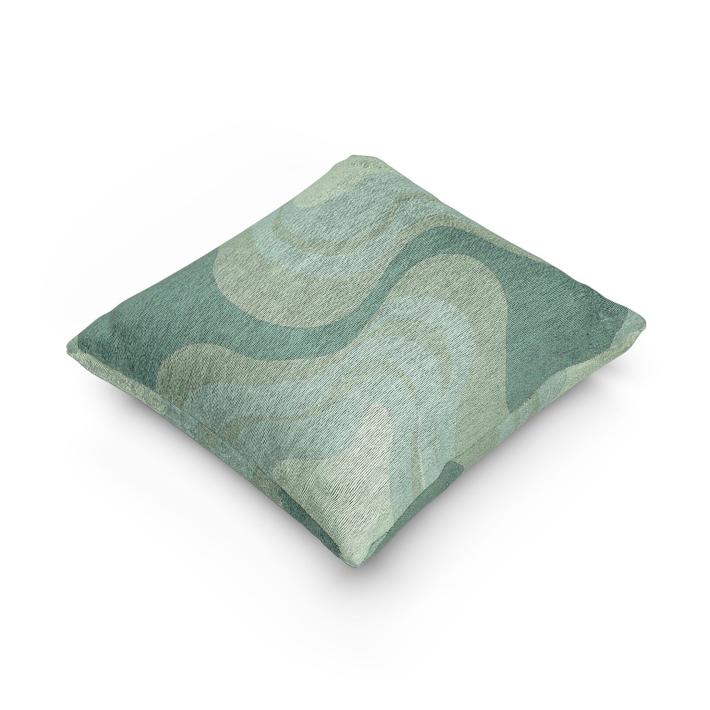 Mint Green Wavey Woven Pillow, 17" x 18"