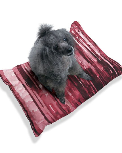 Striped Ruby 28" × 18" Pet Bed