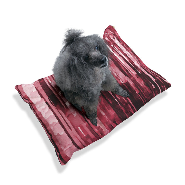 Striped Ruby 28" × 18" Pet Bed