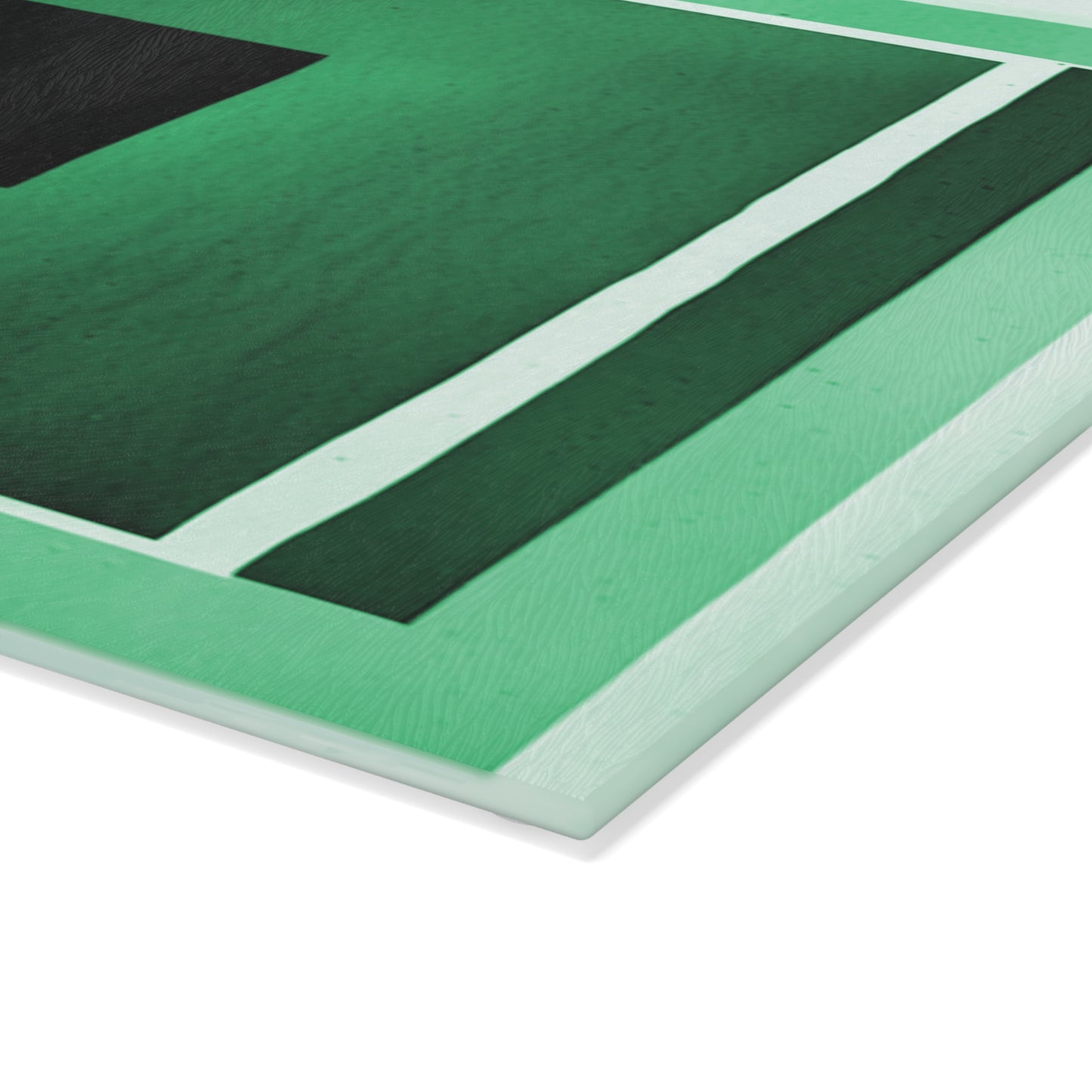 Mint Shadow 8" x 11" Glass Cutting Board