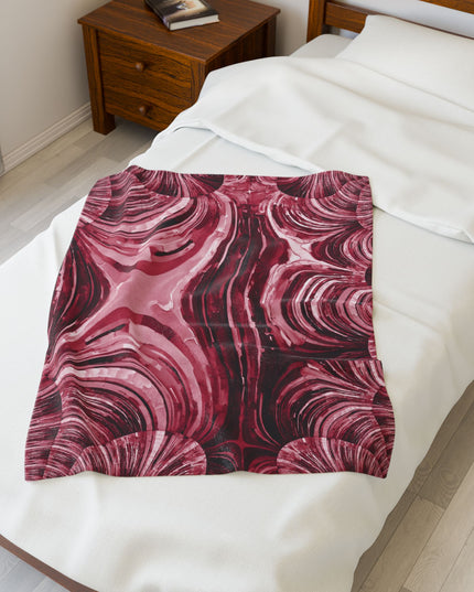 Uzi Spiral Ruby Velveteen Plush Blanket, 30" x 40"