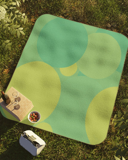 Pastel Green Patches 61" × 51" Picnic Blanket