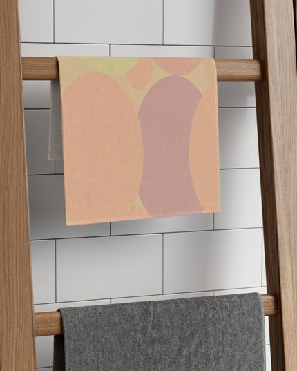 Pastel Hot Peach Patches Rally Towel, 11" x 18"