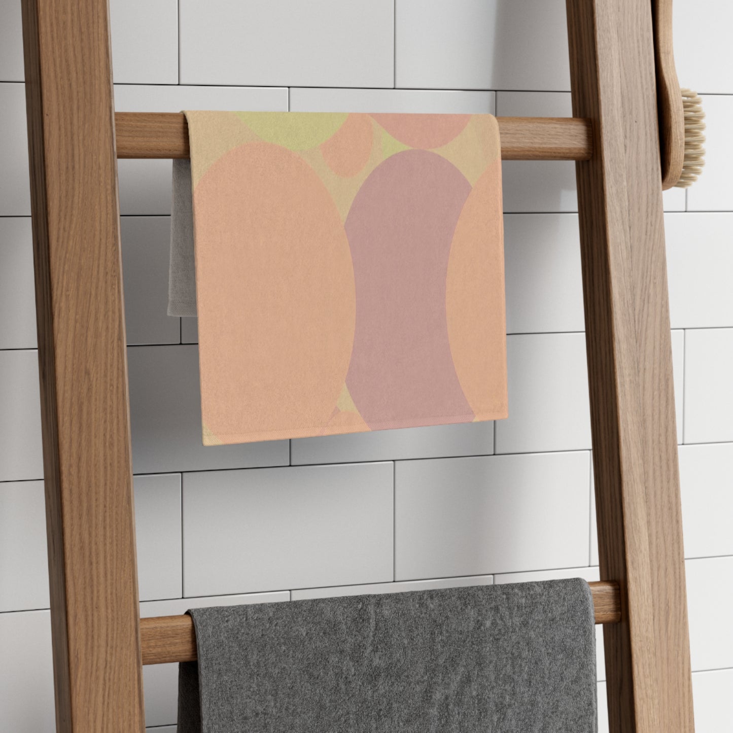 Pastel Hot Peach Patches Rally Towel, 11" x 18"