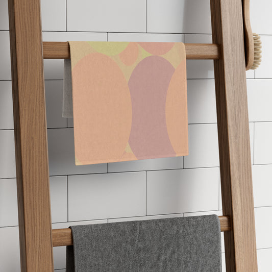 Pastel Hot Peach Patches Rally Towel, 11" x 18"