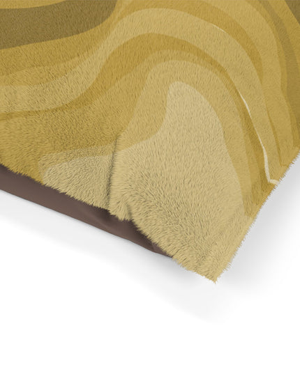 Brown Wavey 40" × 30" Pet Bed