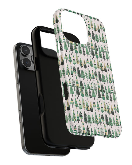 Mini Vintage Green Trees Iphone 16 Pro Max Tough Magnetic Cases