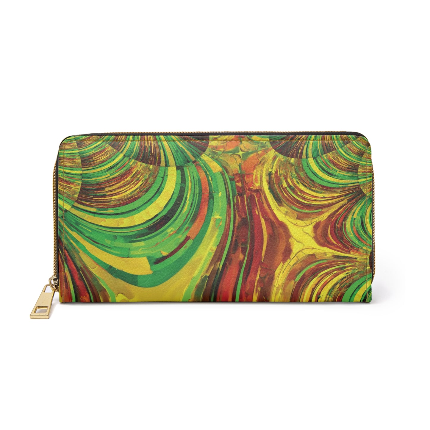 Uzi Spiral Beta Elegant Abstract Zipper Wallet - Stylish & Functional Accessory for Everyday Use