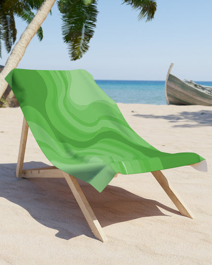 Greenie Meanie Wavey 30" x 60" Beach Towel