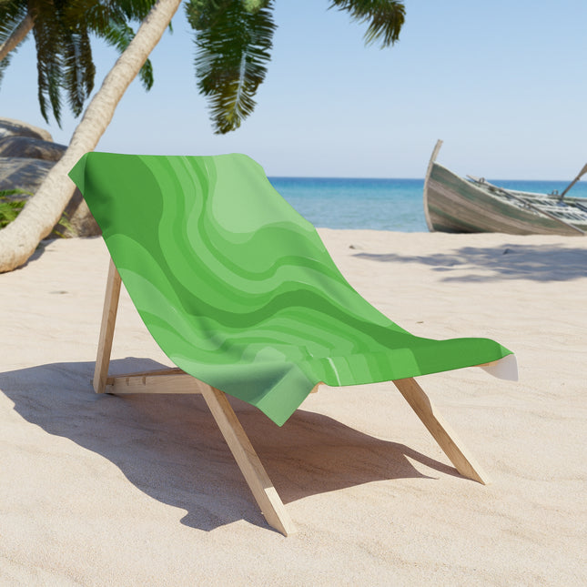 Greenie Meanie Wavey 30" x 60" Beach Towel