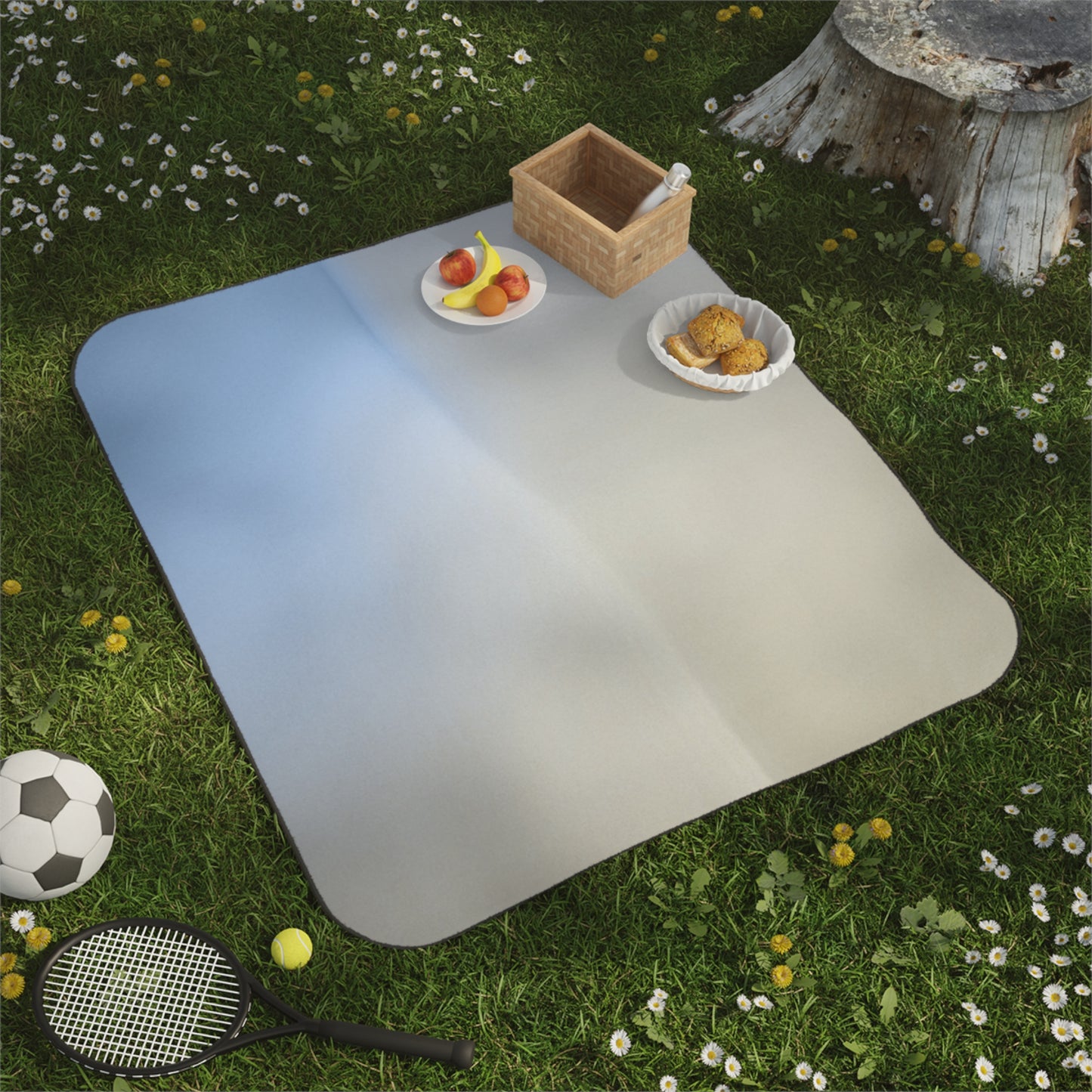 Cobalt Fade 61" × 51" Picnic Blanket