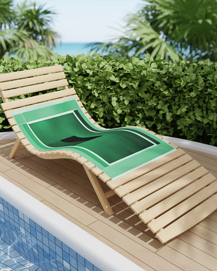 Mint Green Shadow Beach Towel, 24" x 44"