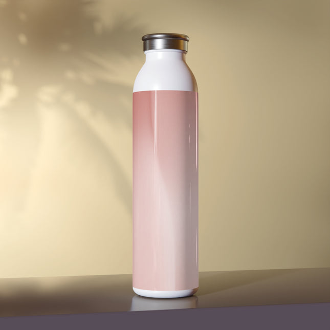 Rose Red Fade Slim Water Bottle, 20 oz White