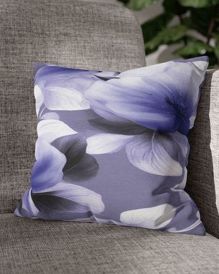 Indigo Blossom Floral Bunch Spun Polyester Square Pillowcase, 14" x 14"