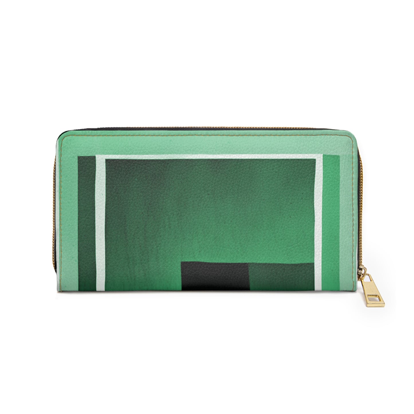 Mint Shadow Elegant Abstract Zipper Wallet - Stylish & Functional Accessory for Everyday Use
