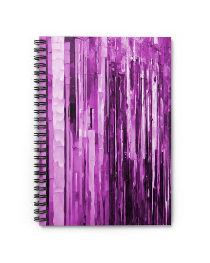 Striped Powder Lavender Spiral Notebook - Ruled Line, 6" x 8", 118 pages
