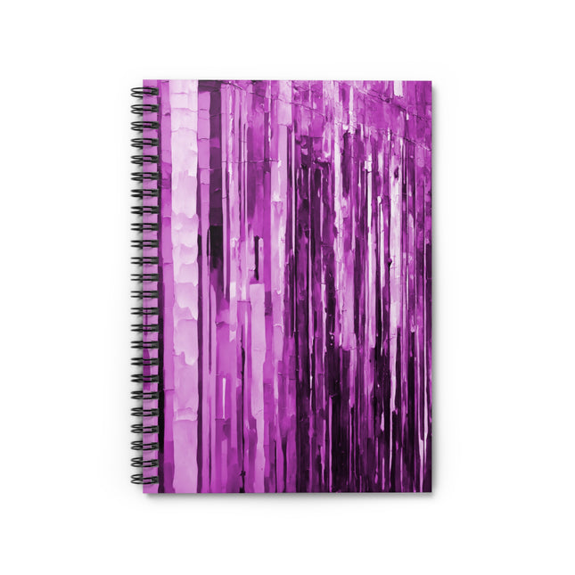 Striped Powder Lavender Spiral Notebook - Ruled Line, 6" x 8", 118 pages