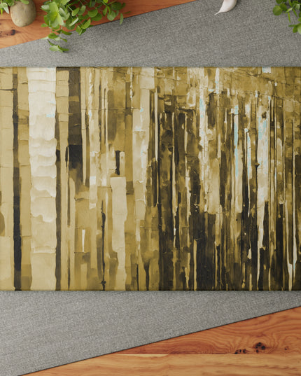 Striped Light Brown 11" x 15" Glass Cutting Board