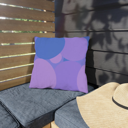 Pastel Purple Family Patches 16" x 16" Outdoor Pillow
