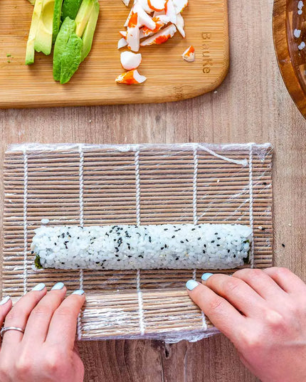 Bamboo Sushi Kit: 2 Mats, 5 Pairs Chopsticks, Rice Paddle, Spreader
