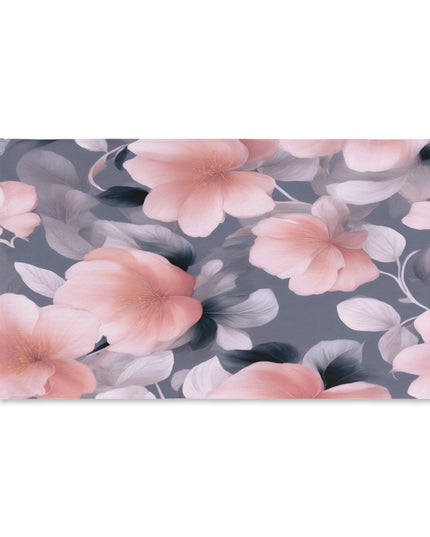 Peach and Blue Gray Floral Bunch Hand Towel, 16" x 28"