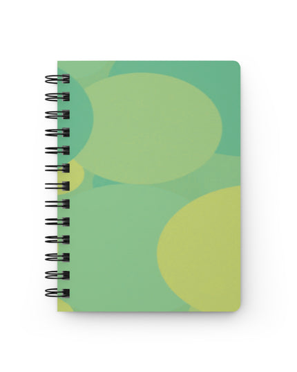 Pastel Green Patches Spiral Bound Journal, 5" x 7" 150 pages