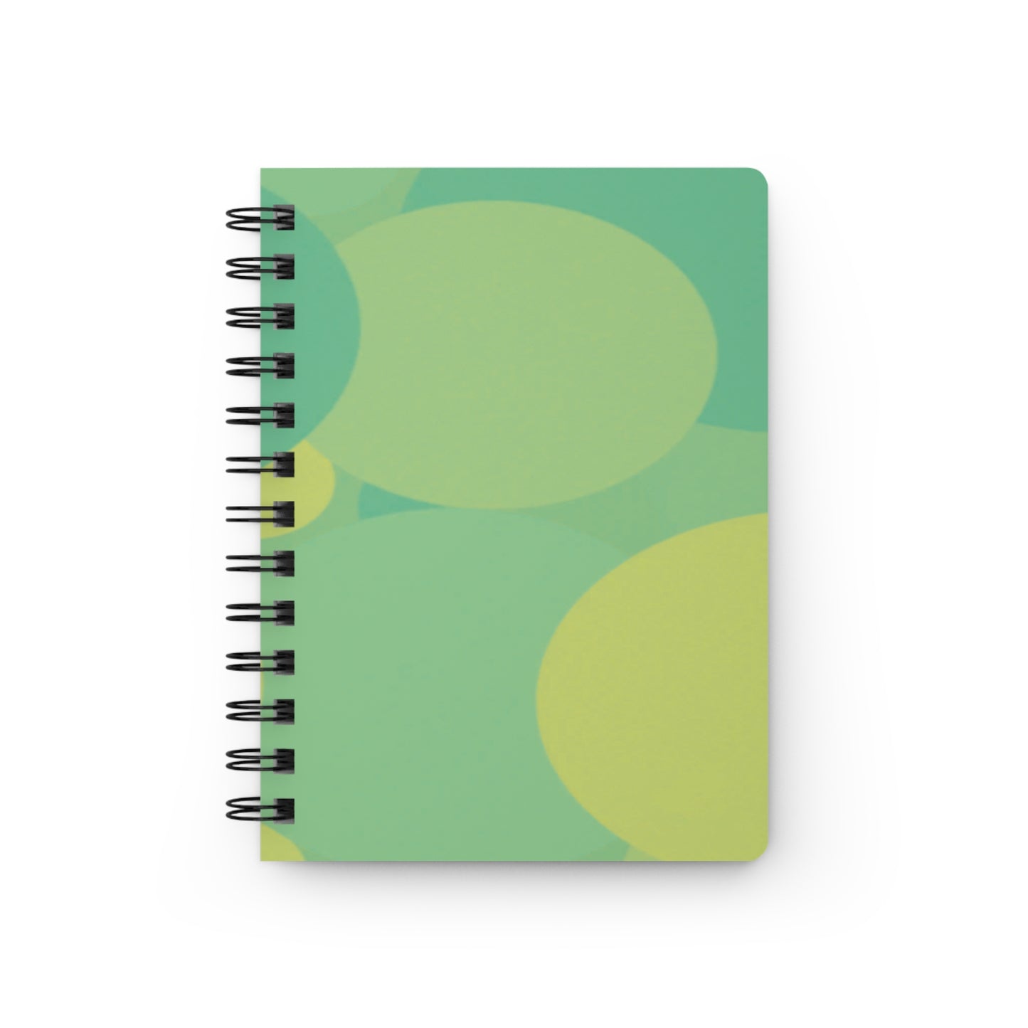 Pastel Green Patches Spiral Bound Journal, 5" x 7" 150 pages