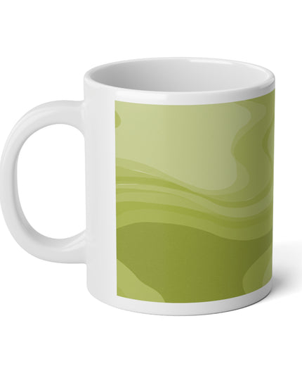 Lemon Wavey 20 oz White Glossy Jumbo Mug