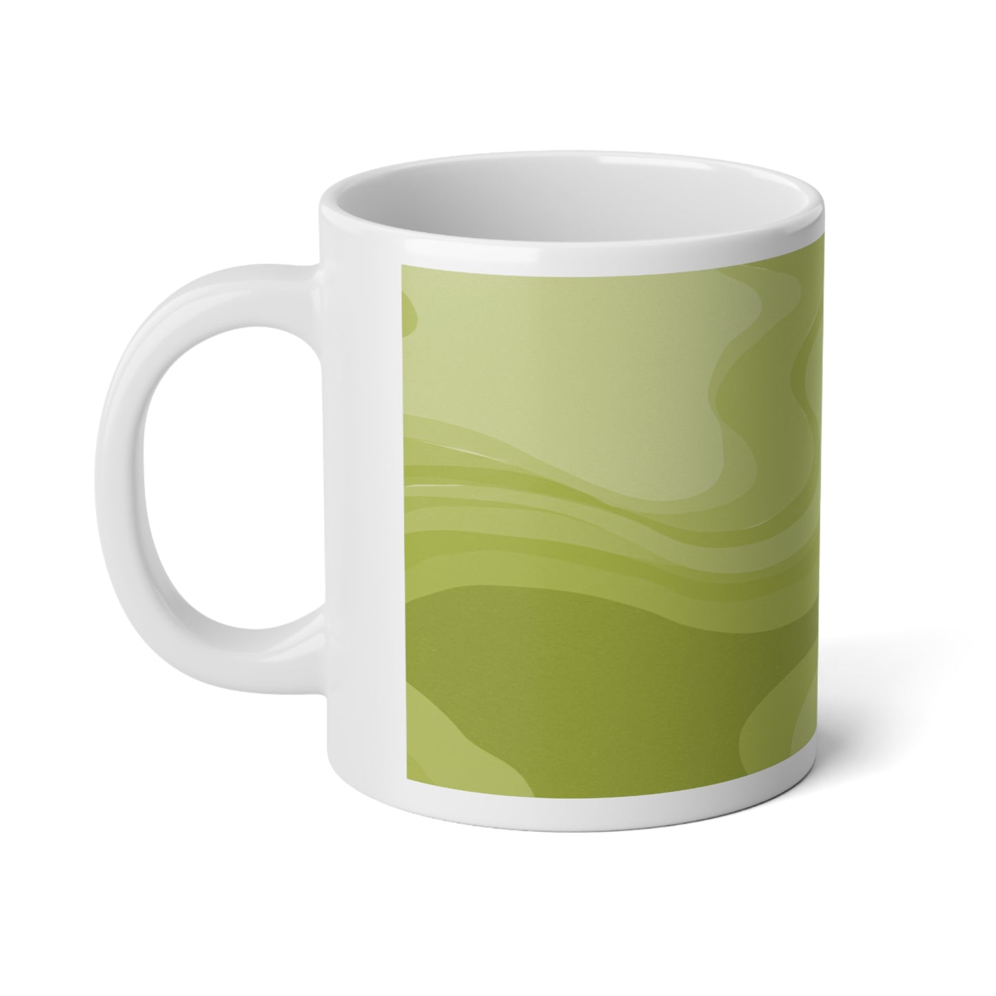 Lemon Wavey 20 oz White Glossy Jumbo Mug