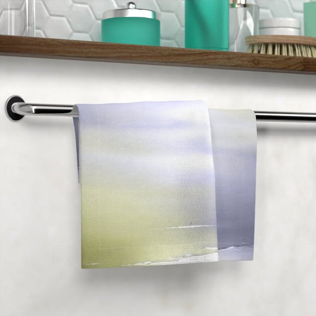 Lavender Sea Golden Fog Face Towel, 13" x 13"