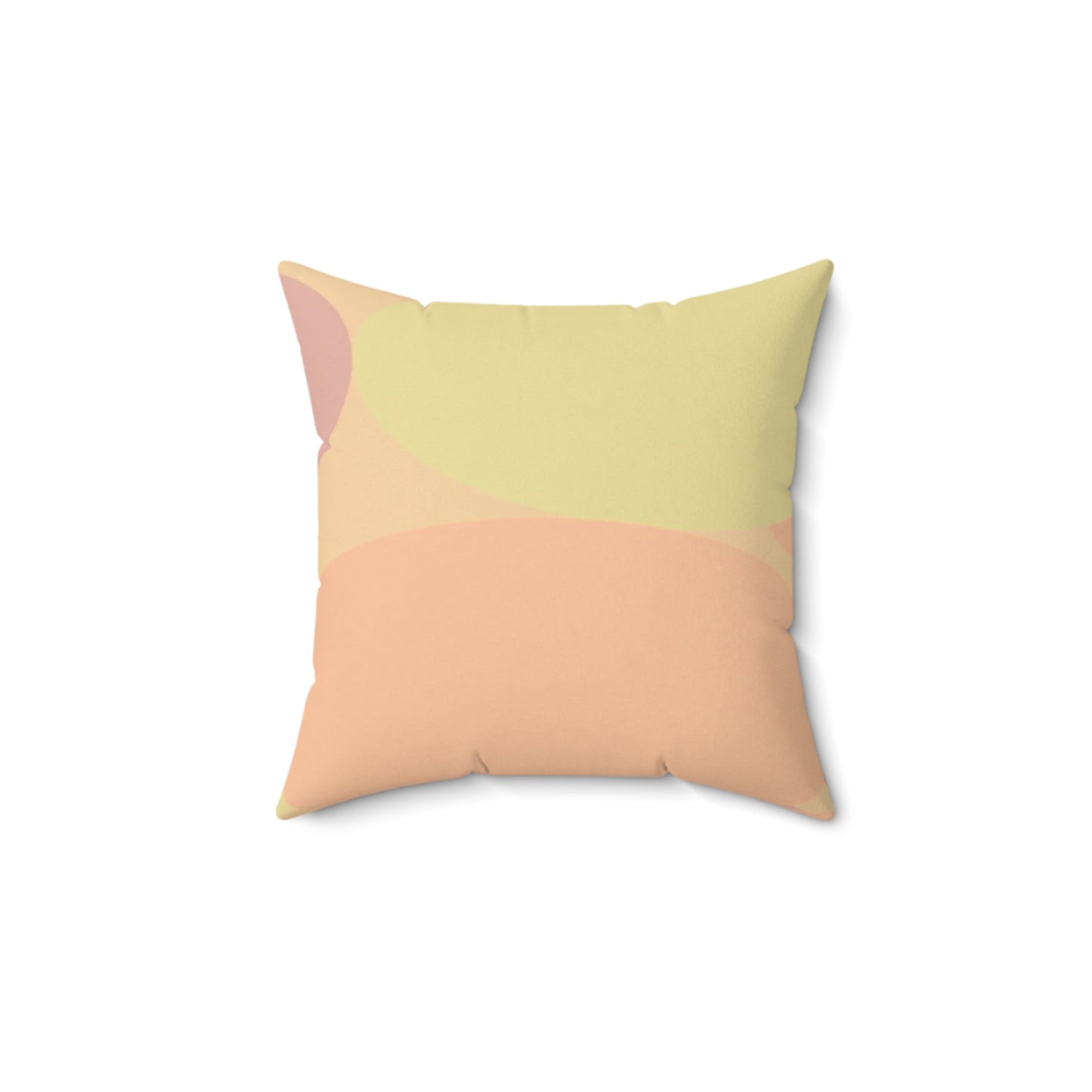 Pastel Hot Peach Patches 14" x 14" Faux Suede Square Pillow