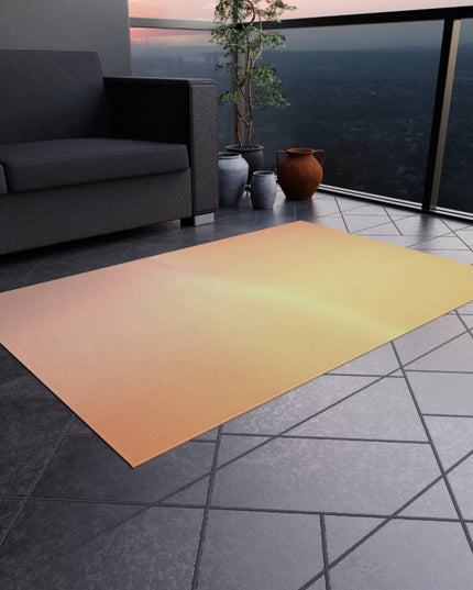 Hot Peach Fade Outdoor Rug, 36" x 60"