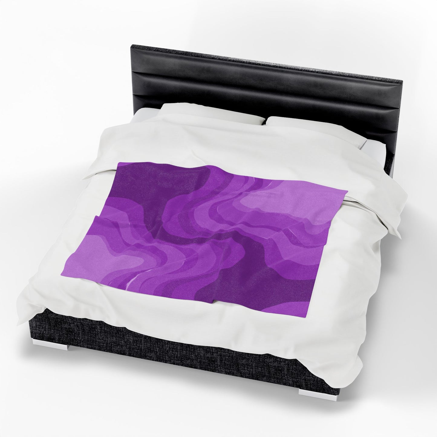 Wavey Purple Wavey Velveteen Plush Blanket, 50" x 60"