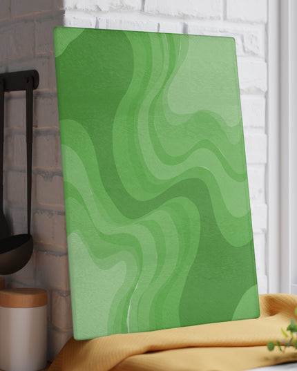 Greenie Meanie Wavey Glass Cutting Board, 11" x 15"