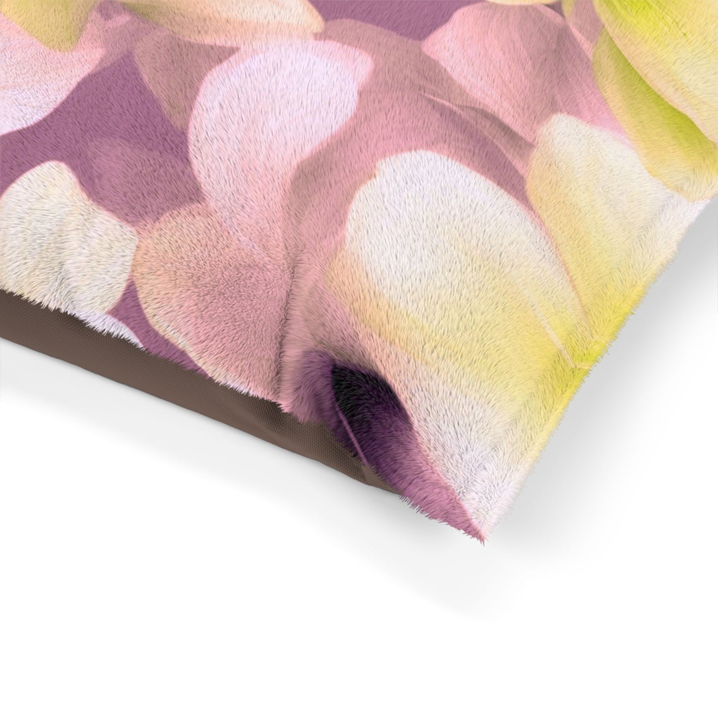 Lemon Blossom Floral Bunch Pet Bed, 50" × 40"