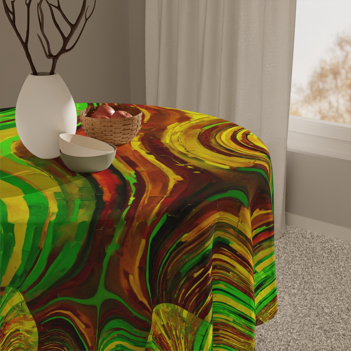 Uzi Spiral Beta Tablecloth, 55" x 55"