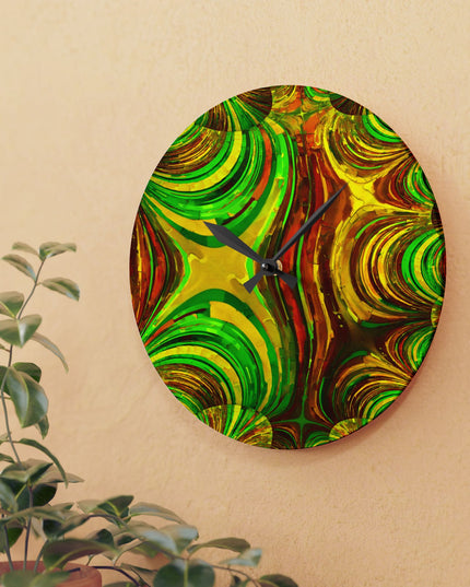 Uzi Spiral Beta Acrylic Wall Clock, Round or Square, 10.75" x 10.75"