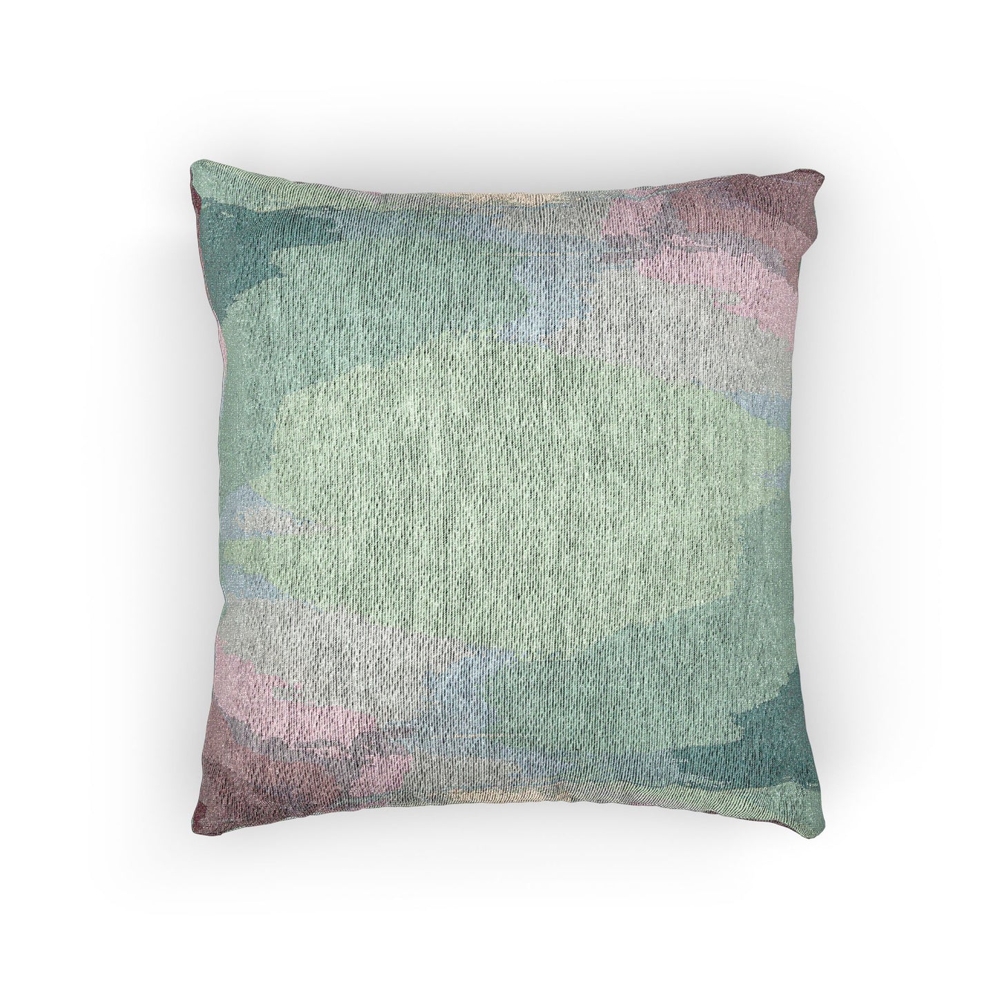 Green Sea Lavender Fog Woven Pillow, 17" x 18"