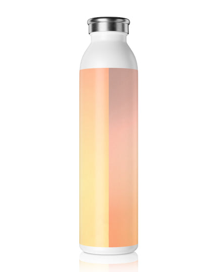 Hot Peach Fade Slim Water Bottle, 20 oz White
